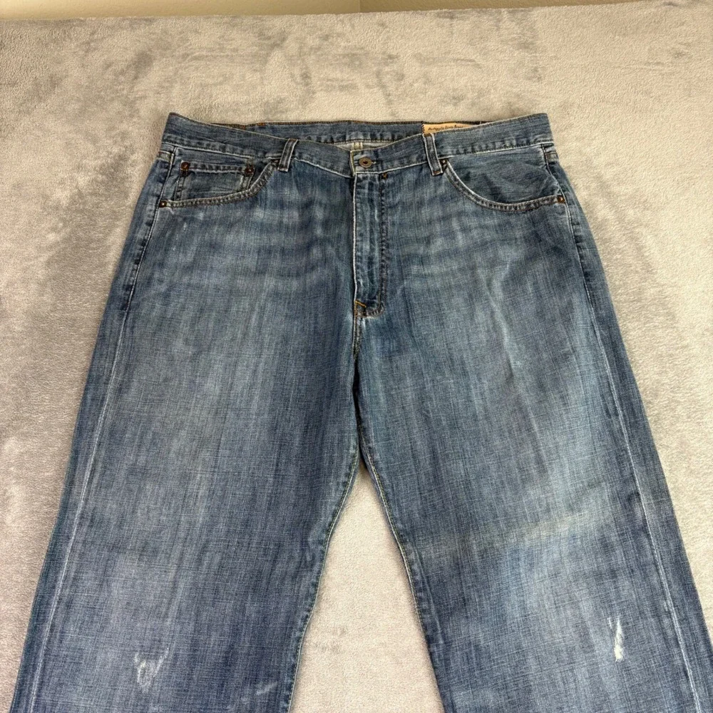 Polo Jeans Co Ralph Lauren Mens 40X32 Ashmore‎ Blue Denim Straight Leg Jeans
